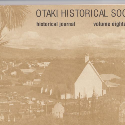 otaki-historical-journal-cover-vol18-1995 Ōtaki Historical Journal, Vol 18: 1995