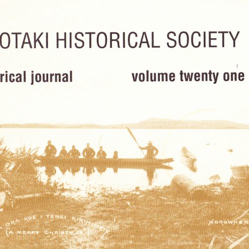 otaki-historical-journal-cover-vol21-1998 Ōtaki Historical Journal, Vol 21: 1998